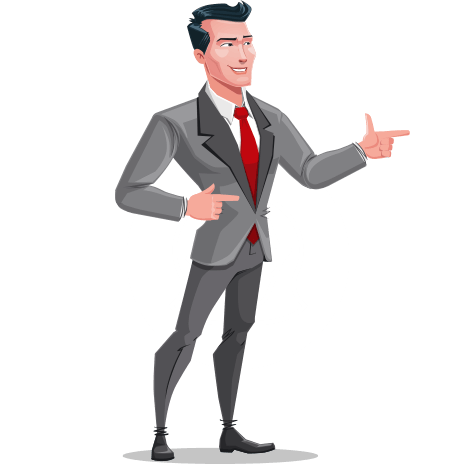 Modern Flat Style Businessman Puppet